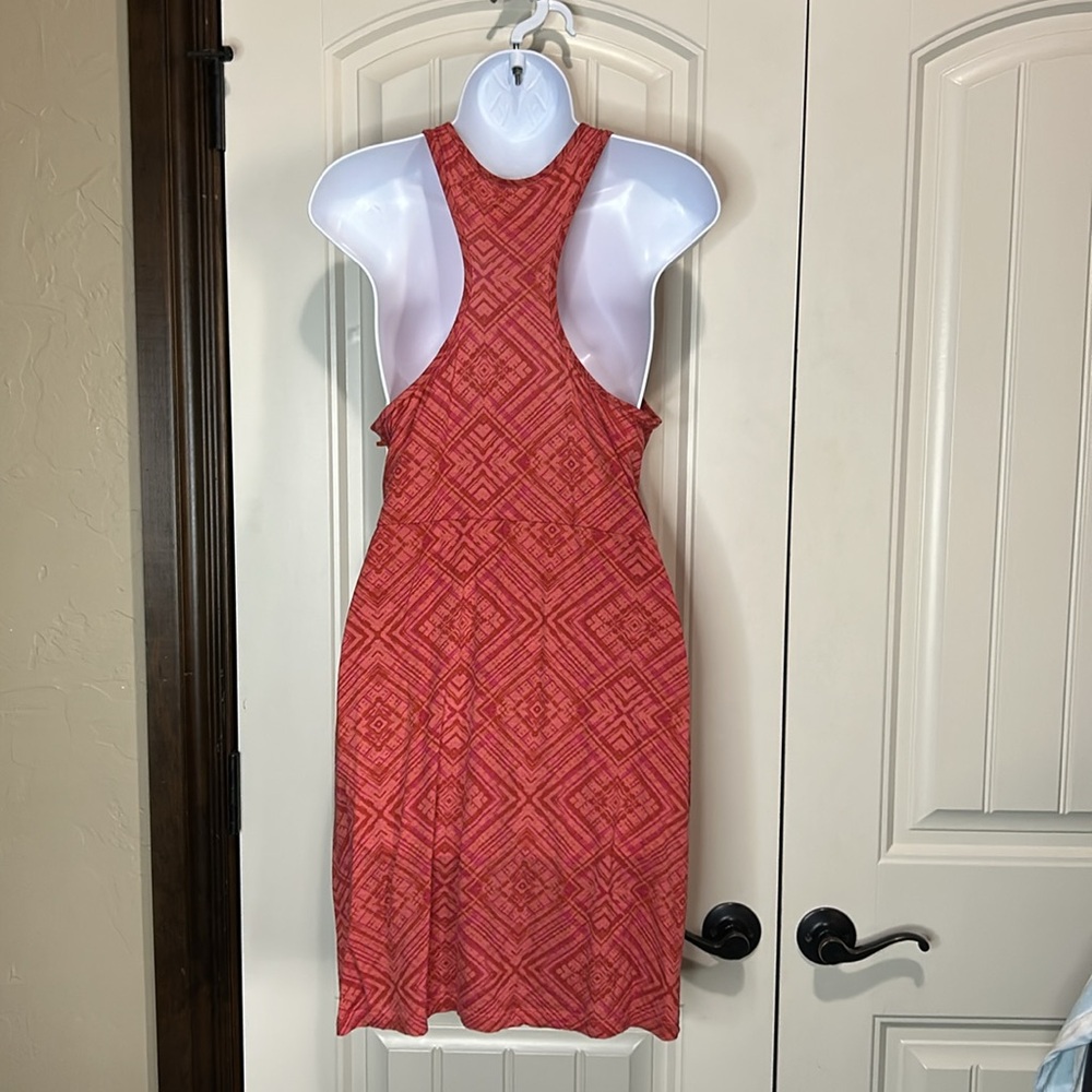Smartwool Red/Orange Geometric Mini Dress - Picture 3 of 5